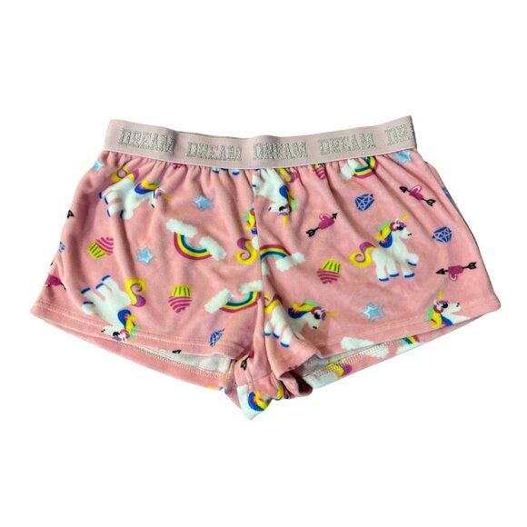 Unicorn Sleep Shorts Girls L Used Plush Dream Pajama Lounge - Picture 3 of 12
